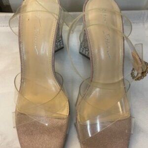 Betsey Johnson Bell Clear Sandals Size 7.5